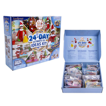 The Elf on the Shelf 24-Day Ultimate Elf Kit - Official Accessories for 24 Days of Elf Magic - 70+ Props, 24 idea Packs - for Ages 3 Years and Above