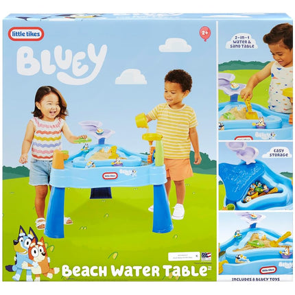 Little Tikes Bluey Beach Water Table - Comes with 6 Accessories, Bluey Active Play, for Boys and Girls Ages 1-6 Years