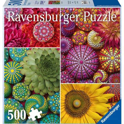 Ravensburger Color Your World Series: Mandala Blooms Rompecabezas de 500 Piezas para Adultos - 80688 - Herramientas Hechas a Mano, Fabricado en Alemania, Cada Pieza Encaja Perfectamente