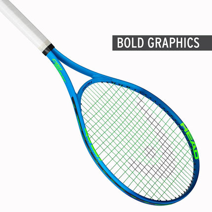 HEAD Ti. Conquest Tennis Racket - Pre-Strung Head Light Balance 27 Inch Racquet - 4 3/8 in Grip,Blue