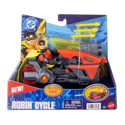Mattel DC Premier 6.5in Robin Figure & Cycle Vehicle