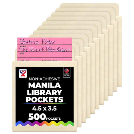 Hygloss Products Manila Library Pockets – Non-Adhe
