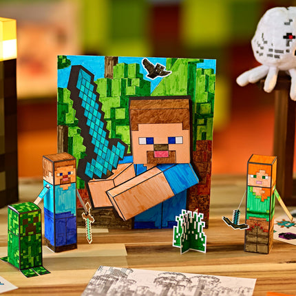 CRAYOLA Minecraft, POPs 3D Kids Art Set, Coloring Book Alternative, Gift for Boys & Girls, Ages 6+