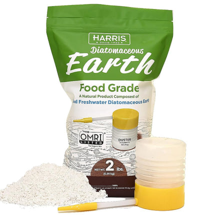 HARRIS DE-FG2P Diatomaceous Earth Food Grade, 2 Lb with Included in the Bag, White