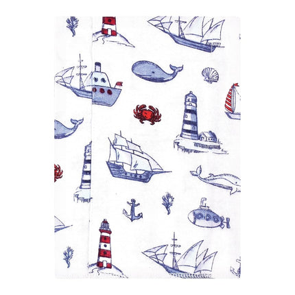 Hudson Baby Unisex Baby Flannel Burp Cloth 7pk, Lighthouse, One Size