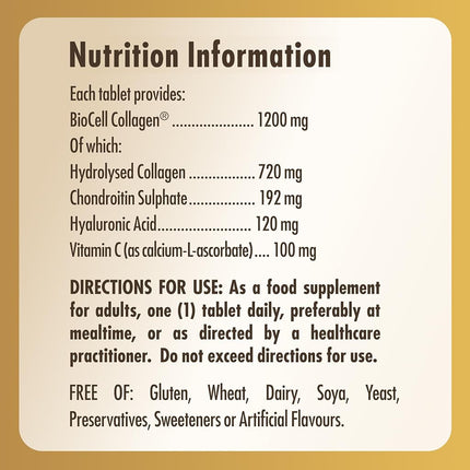 Solgar Collagen Hyaluronic Acid Complex - Reduces Fine Lines & Wrinkles - Skin Hydration - Vitamin C - 30 Tablets