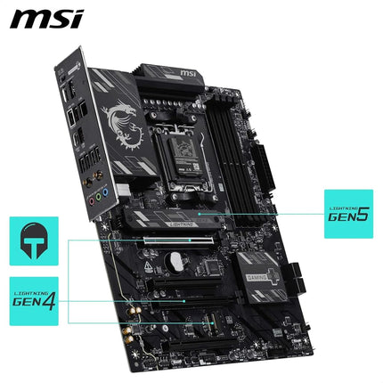 MSI B850 Gaming PRO WIFI6E Motherboard, ATX - Supports AMD Ryzen 9000/8000 / 7000 Processors, AM5 - DDR5 Memory Boost 8200+ MT/s (OC), PCIe 4.0 x16, M.2 Gen5, Wi-Fi 6E, 2.5G LAN