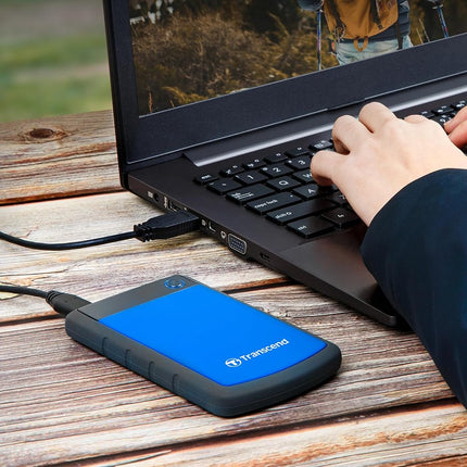 Transcend StoreJet 25H3 1TB Rugged Portable Hard Drive, Shock Resistant USB 3.1 Gen 1, Navy Blue -TS1TSJ25H3B