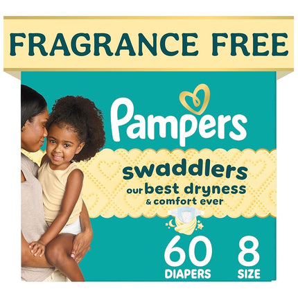 Swaddlers Diapers - Size 8, 60 Count, Ultra Soft Disposable Baby Diapers