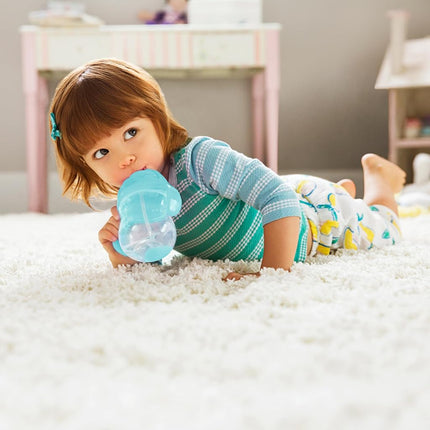 Munchkin Any Angle Click Lock Weighted Straw Trainer Cup, Blue, 7 Oz