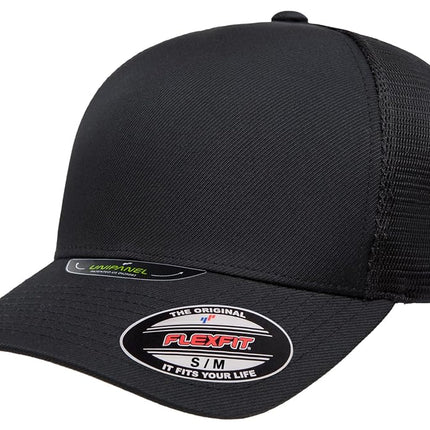 Flexfit Melange Unipanel Trucker Cap, Black, L-XL