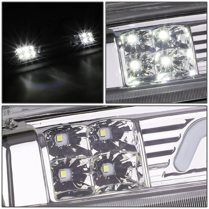DNA MOTORING 3BL-F15004-3D-LED-CH Carcasa cromada 3D LED Tercera luz de freno trasera [Compatible con 07-10 Sport Trac / 04-08 F150 / 04-08 Lobo / 06-08 Mark LT]