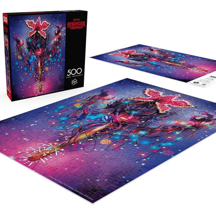 Buffalo Games – Stranger Things Demogorgon Lights 500 Piece Jigsaw Puzzle Colorful Puzzle for Adults – Precision-Cut Pieces, Beautiful Artwork, and Hours of Relaxing Fun