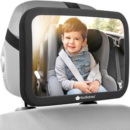 KeaBabies Baby Car Seat Mirror, Wide View, Shatter