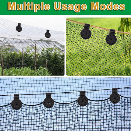JOYSAND 50 Pack Shade Cloth Clips, Sun Shade Net Clip, Fabric Clips, Round Plastic Heavy Duty Lock Grip for Anti Bird Netting, Gardening & Windproof Awning Clamp