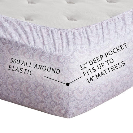 Comfort Spaces 100% Cotton Breathable Lightweight Soft Duvet Cover Set with 12" Elastic Pocket Fits Mattress Up to 14" Cozy All Season Bedding Matching