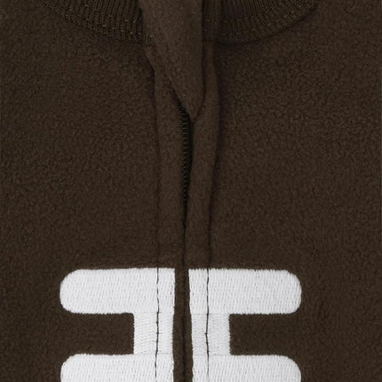 The Children's Place Polar Football Pyjamas with Front Closure for Toddlers and Toddlers, Unisex Baby, Brown Football, 2 Jahre