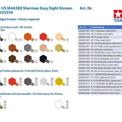 Tamiya 1/35 M4A3E8 Sherman Easy Eight w/GAZ67B