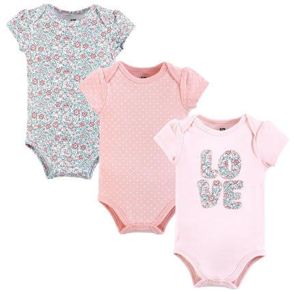 Bodysuits de algodón unisex para bebés Hudson Baby, Love Floral, 3-6 meses