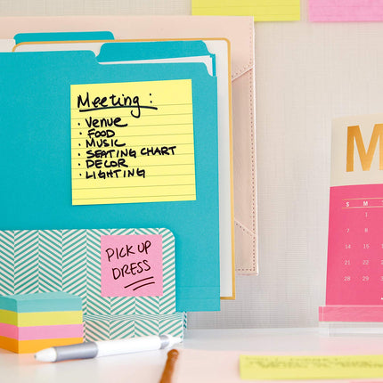 Notas Post-it, 10,16x10,16 cm, 2 blocs, las notas adhesivas favoritas n.º 1 de Estados Unidos, amarillo canario, se quitan sin dejar residuos, reciclables (675-YL-2PK)