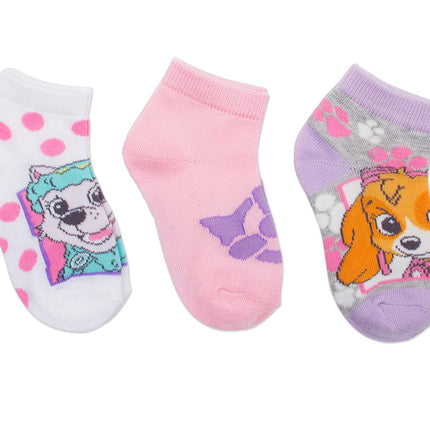 Paw Patrol Girls 5 Pack Shorty Socks, Pastel Big Face, 5-6.5