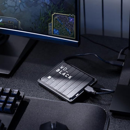 WD_BLACK P10 4TB Game Drive, portable external HDD, works with Playstation, Xbox, PC, & Mac, save up to 125 games