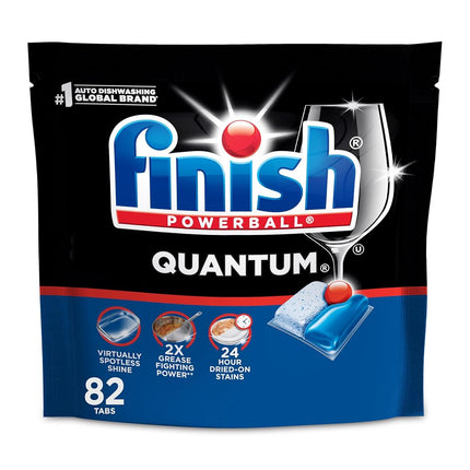 Finish - Quantum - 82ct - Dishwasher Detergent - Powerball - Ultimate Clean & Shine - Dishwashing Tablets - Dish Tabs