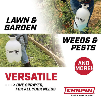 Chapin 20024 SureSpray Lawn and Garden Sprayer with Anti-Clog Filter for Fertilizers, Herbicides and Pesticides, Translucent White, 7.7 L (Pack of 2)