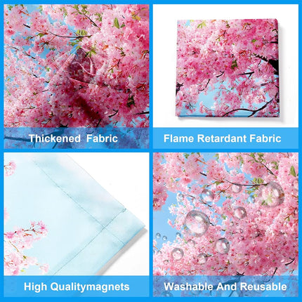 2 Pack Fluorescent Light Covers- 4 x 2 Feet Magnetic Ceiling Light Cover Room Supplies (Cherry Blossoms)