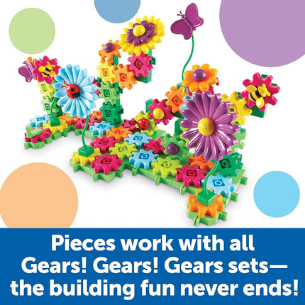 Learning Resources Gears! Gears! Gears! Build & Bloom Flower Garden, Gears & Construction Toy, STEM Toys, Gears for Kids