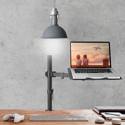 suptek MD6421TP004 PC Monitor Stand with Laptop Tray, Monitor Stand for LCD/LED Screens - Monitor Stands and Risers Desk Accessory Wall Mount