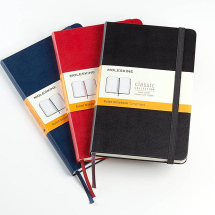 Moleskine - Classic Hard Cover Notebook - Ruled - Medium - Black