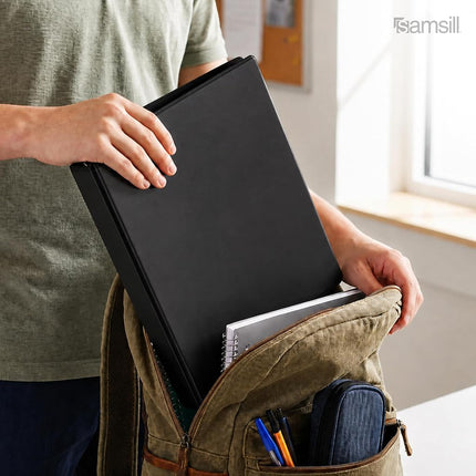 Samsill Durable 1 Inch Binder, Made in The USA, D Ring Binder, Customizable Clear View Cover, Basic Assortment, 4 Pack, Each Holds 225 Pages