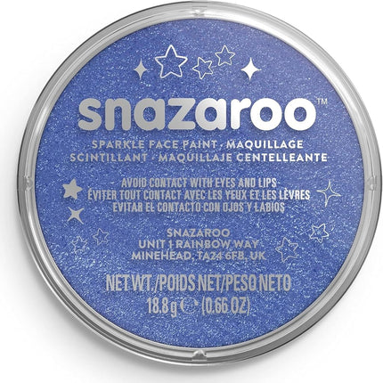 Snazaroo Face Paint Individual Color, 18ml, Sparkle Blue
