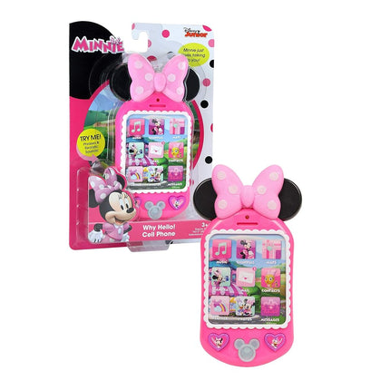 Minnie Bow-Tique Why Hello Pretend Play Cell Phone, Lights and Sounds, Toy for Fans, Girls, Kids Ages 3 and Up