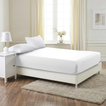 Elegant Comfort 6-PACK Luxury Fitted Sheets - Premium Hotel Quality Microfiber 6-Piece Fitted Sheets with Storage Pockets on Sides, Twin/Twin XL Size, White