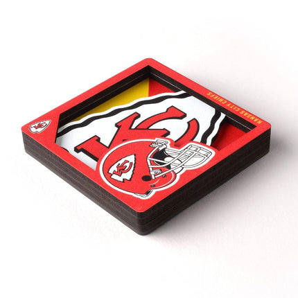 YouTheFan NFL Kansas City Chiefs 3D Logo Series Magnets
