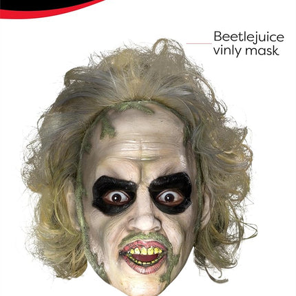 Rubies Beetlejuice Mask with Hair Adult Beetlejuice Horror Costume Accessory