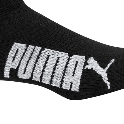 PUMA Men's 6 Pack Low Cut Socks, Black/White, 9-13 UK (Pack of 6)