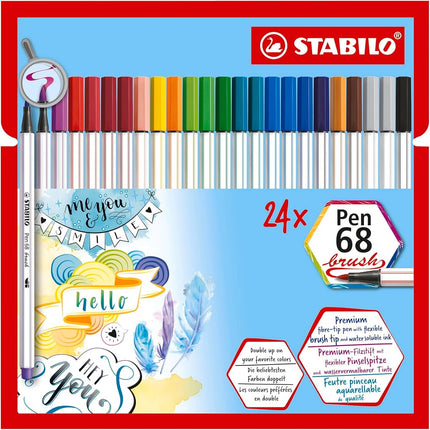 STABILO Pen 68 brush - Premium Fibre-Tip Pen with 