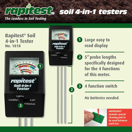 LUSTER LEAF 1880 Rapitest Electronic 4-Way Analyzer Mini Pack De 1