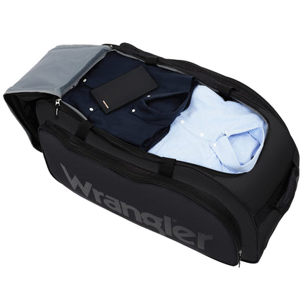 Bolsa de viaje enrollable Wrangler, negra, 76 cm, grande