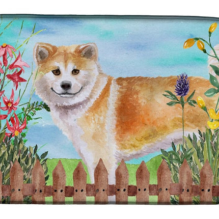 Tapete escurreplatos de primavera Caroline's Treasures CK1240DDM Shiba Inu, 14 x 21", multicolor