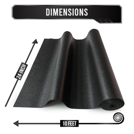 Precision Defined Tool Box Liner 10 ft x 24" Black Non Slip Mat Shelf Liner