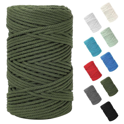 HOMEBOBO Macrame Cord 5mm x 109Yards (328Feet) Nat
