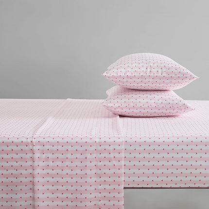 Betsey Johnson - King Sheets, Silky & Lightweight Bedding, Fade & Wrinkle Resistant (Wonderland Stripe Pink, King)