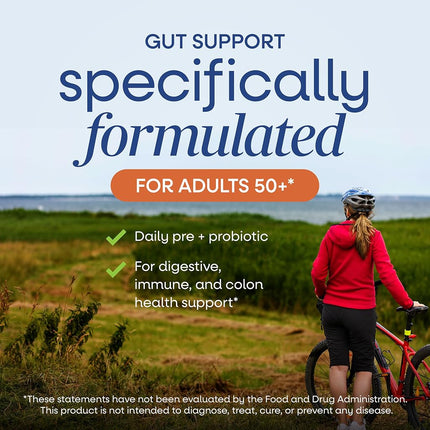 Nature's Way Primadophilus Fortify Age 50+ Probiotic, 30 Billion Active Cultures, Acidophilus, Guaranteed Potency, Researched Strains, Delayed Release, 30 Vegetarian Capsules, Gluten-Free