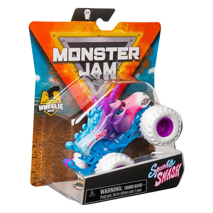 Monster Jam 2021 Spin Master 1:64 Diecast Monster Truck with Wheelie Bar: Crazy Creatures Sparkle Smash