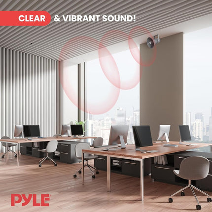 Pyle Enceinte Pavillon PA Intérieure/Extérieure, Enceinte PA 9,7 Pouces Son Puissant avec Transformateur 70V 20 Watts Support de Montage Inclus