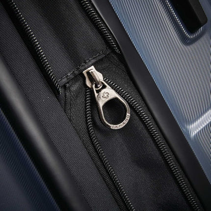 Samsonite Unisex-Adult Centric Hardside Expandable Luggage with Spinner Wheels, Blue Slate, Checked-Medium 24-Inch, Centric Hardside Expandable Luggage with Spinner Wheels